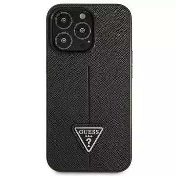 Etui Guess GUHCP14LPSATLK do Apple iPhone 14 Pro 6,1" czarny/black hardcase SaffianoTriangle Logo