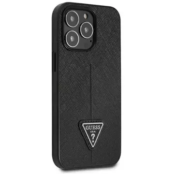 Etui Guess GUHCP14LPSATLK do Apple iPhone 14 Pro 6,1" czarny/black hardcase SaffianoTriangle Logo