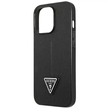 Etui Guess GUHCP14LPSATLK do Apple iPhone 14 Pro 6,1" czarny/black hardcase SaffianoTriangle Logo