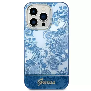 Etui Guess GUHCP14XHGPLHB do Apple iPhone 14 Pro Max 6,7" niebieski/blue hardcase Porcelain Collection