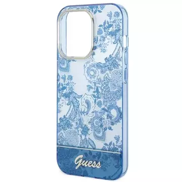 Etui Guess GUHCP14XHGPLHB do Apple iPhone 14 Pro Max 6,7" niebieski/blue hardcase Porcelain Collection