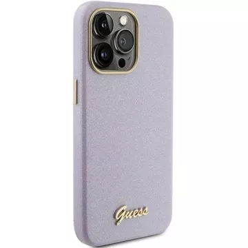 Etui Guess GUHCP15LPGMCSL do iPhone 15 Pro 6.1" liliowy/lilac hardcase Glitter Glossy Script