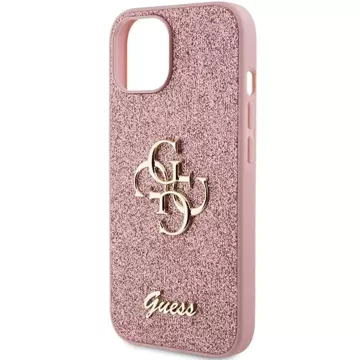 Etui Guess GUHCP15MHG4SGP do iPhone 15 Plus 6.7" hardcase Glitter Script Big 4G różowy/pink