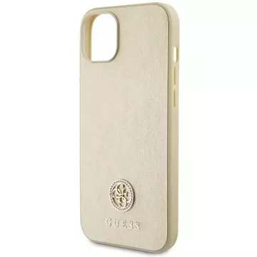 Etui Guess GUHCP15SPS4DGPD do iPhone 15 6.1" złoty/gold hardcase Leather 4G Metal Logo Strass