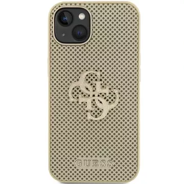 Etui Guess GUHCP15SPSP4LGD do iPhone 15 6.1" złoty/gold hardcase Perforated 4G Glitter