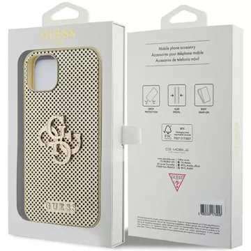 Etui Guess GUHCP15SPSP4LGD do iPhone 15 6.1" złoty/gold hardcase Perforated 4G Glitter