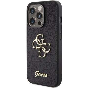 Etui Guess GUHCP15XHG4SGK do iPhone 15 Pro Max 6.7" czarny/black hardcase Glitter Script Big 4G