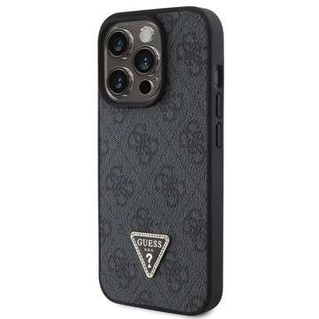 Etui Guess GUHCP15XP4TDPK do iPhone 15 Pro Max 6.7" czarny/black hardcase Leather 4G Diamond Triangle
