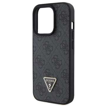 Etui Guess GUHCP15XP4TDPK do iPhone 15 Pro Max 6.7" czarny/black hardcase Leather 4G Diamond Triangle