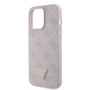 Etui Guess GUHCP15XP4TDPP do iPhone 15 Pro Max 6.7" różowy/pink hardcase Leather 4G Diamond Triangle