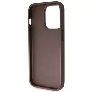 Etui Guess GUHCP15XP4TDSCPW do iPhone 15 Pro Max 6.7" brązowy/brown hardcase Crossbody 4G Metal Logo