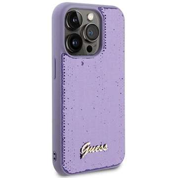 Etui Guess GUHCP15XPSFDGSU do iPhone 15 Pro Max 6.7" fioletowy/purple hardcase Sequin Script Metal