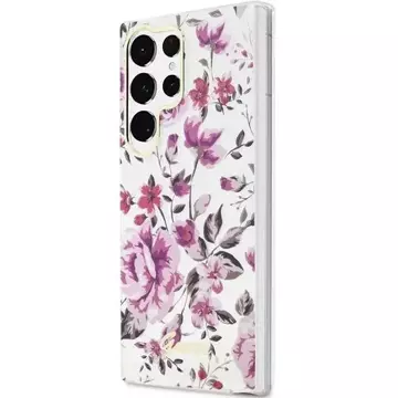 Etui Guess GUHCS23LHCFWST do Samsung Galaxy S23 Ultra S918 biały/white hardcase Flower Collection