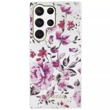 Etui Guess GUHCS23LHCFWST do Samsung Galaxy S23 Ultra S918 biały/white hardcase Flower Collection