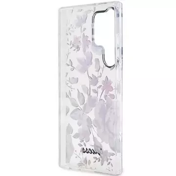 Etui Guess GUHCS23LHCFWST do Samsung Galaxy S23 Ultra S918 biały/white hardcase Flower Collection