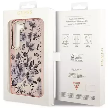 Etui Guess GUHCS23MHCFWSP do Samsung Galaxy S23+ Plus S916 różowy/pink hardcase Flower Collection