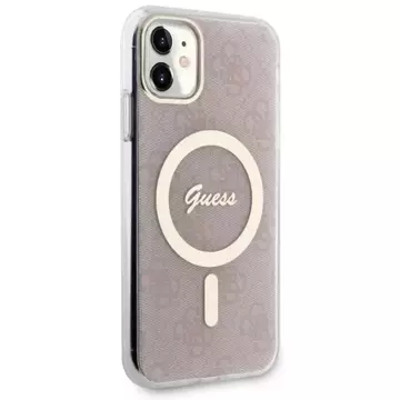 Etui Guess GUHMN61H4STP do iPhone 11 6.1"  hardcase 4G MagSafe