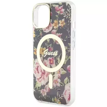 Etui Guess GUHMP14MHCFWSK do iPhone 14 Plus 6.7" hardcase Flower MagSafe