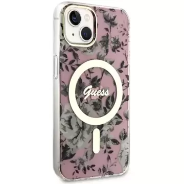 Etui Guess GUHMP14MHCFWSP do iPhone 14 Plus 6.7" hardcase Flower MagSafe