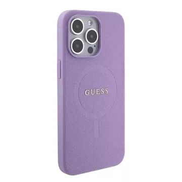 Etui Guess GUHMP15XPSAHMCU do iPhone 15 Pro Max 6.7" fioletowy/purple hardcase Saffiano MagSafe