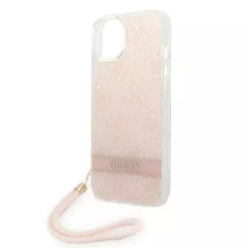 Etui Guess GUOHCP14MH4STP do Apple iPhone 14 Plus 6,7" różowy/pink hardcase 4G Print Strap