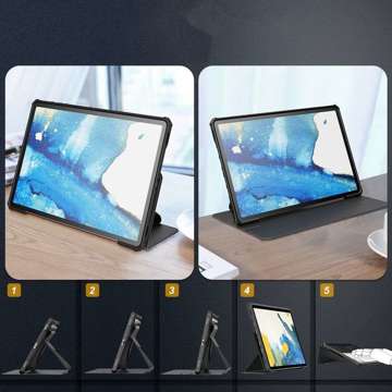 Etui Infiland Multiple Angles do Samsung Galaxy Tab S7 FE 5G 12.4 T730 / T736B Black