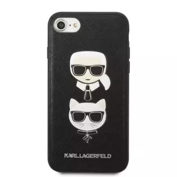 Etui Karl Lagerfeld KLHCI8SAKICKCBK do iPhone 7/8 / SE 2020 / SE 2022 hardcase Saffiano Karl&Choupette Head