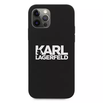 Etui Karl Lagerfeld KLHCP12MSLKLRBK do iPhone 12/12 Pro 6,1" Silicone Stack Logo 