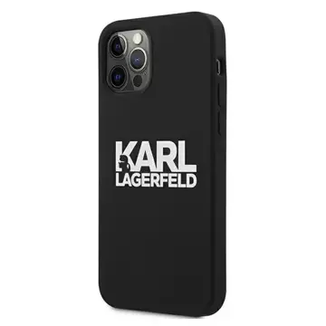 Etui Karl Lagerfeld KLHCP12MSLKLRBK do iPhone 12/12 Pro 6,1" Silicone Stack Logo 
