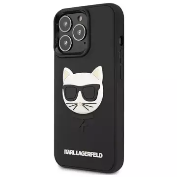 Etui Karl Lagerfeld KLHCP13XCH3DBK do iPhone 13 Pro Max 6,7" hardcase 3D Rubber Choupette