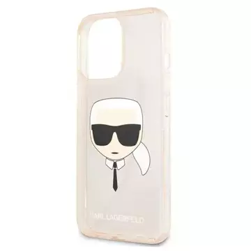Etui Karl Lagerfeld KLHCP13XKHTUGLGO do iPhone 13 Pro Max 6,7" hardcase Glitter Karl`s Head