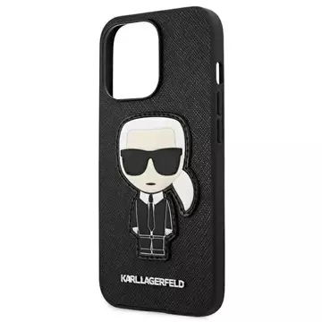 Etui Karl Lagerfeld KLHCP13XOKPK do iPhone 13 Pro Max 6,7" hardcase Saffiano Ikonik Karl`s Patch