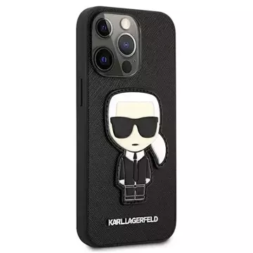 Etui Karl Lagerfeld KLHCP13XOKPK do iPhone 13 Pro Max 6,7" hardcase Saffiano Ikonik Karl`s Patch
