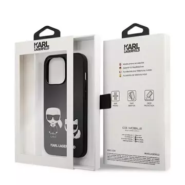 Etui Karl Lagerfeld KLHCP13XPCUSKCBK do iPhone 13 Pro Max 6,7" hardcase Ikonik Karl & Choupette