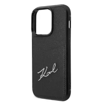 Etui Karl Lagerfeld KLHCP14LCSSK do iPhone 14 Pro 6,1" hardcase Signature Logo Cardslot