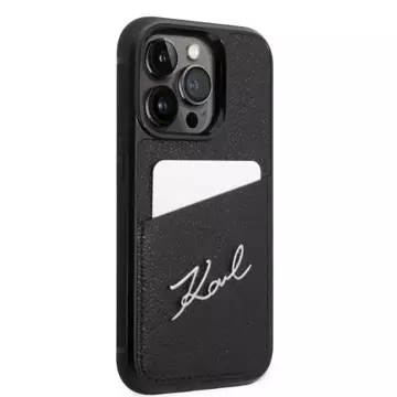 Etui Karl Lagerfeld KLHCP14LCSSK do iPhone 14 Pro 6,1" hardcase Signature Logo Cardslot