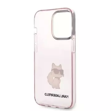 Etui Karl Lagerfeld KLHCP14LHNCHTCP do iPhone 14 Pro 6,1" hardcase Ikonik Choupette