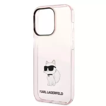 Etui Karl Lagerfeld KLHCP14LHNCHTCP do iPhone 14 Pro 6,1" hardcase Ikonik Choupette