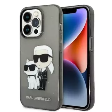 Etui Karl Lagerfeld KLHCP14LHNKCTGK do iPhone 14 Pro 6,1" hardcase Gliter Karl&Choupette