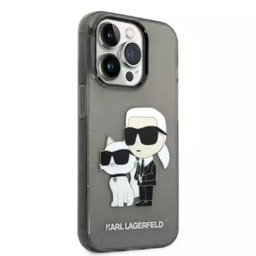 Etui Karl Lagerfeld KLHCP14LHNKCTGK do iPhone 14 Pro 6,1" hardcase Gliter Karl&Choupette