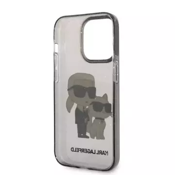 Etui Karl Lagerfeld KLHCP14LHNKCTGK do iPhone 14 Pro 6,1" hardcase Gliter Karl&Choupette