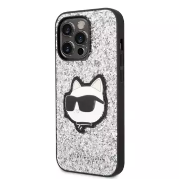 Etui Karl Lagerfeld KLHCP14XG2CPS do iPhone 14 Pro Max 6,7" hardcase Glitter Choupette Patch srebrny/silver