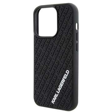 Etui Karl Lagerfeld KLHCP15L3DMKRLK do iPhone 15 Pro 6.1" czarny/black hardcase 3D Rubber Multi Logo