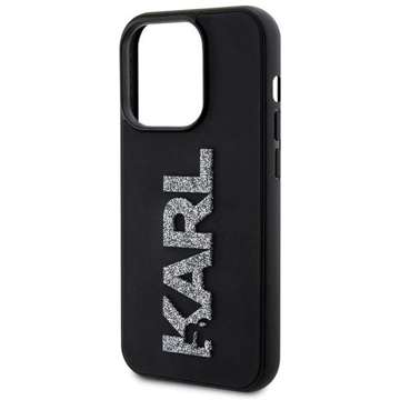 Etui Karl Lagerfeld KLHCP15X3DMBKCK do iPhone 15 Pro Max 6.7" czarny/black hardcase 3D Rubber Glitter Logo
