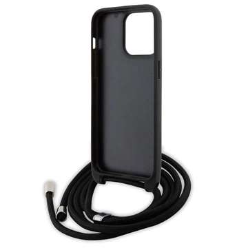 Etui Karl Lagerfeld KLHCP15XSAKCPSK do iPhone 15 Pro Max 6.7" hardcase czarny/black Crossbody Saffiano Metal Pin Karl & Choupette
