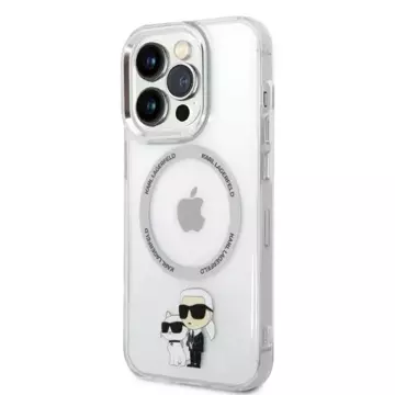 Etui Karl Lagerfeld KLHMP14LHNKCIT do iPhone 14 Pro 6,1" hardcase Iconic Karl&Choupette Magsafe