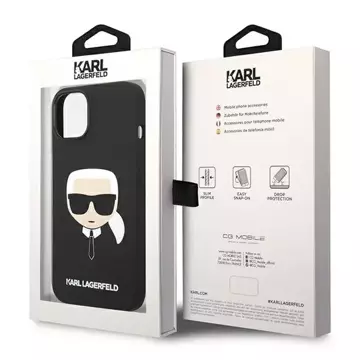 Etui Karl Lagerfeld KLHMP14MSLKHBK do iPhone 14 Plus 6,7" hardcase Silicone Karl`s Head Magsafe