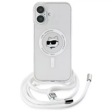 Etui Karl Lagerfeld do iPhone 16 6.1" Magsafe Hardcase Transparent IML Choupette Head & Cord