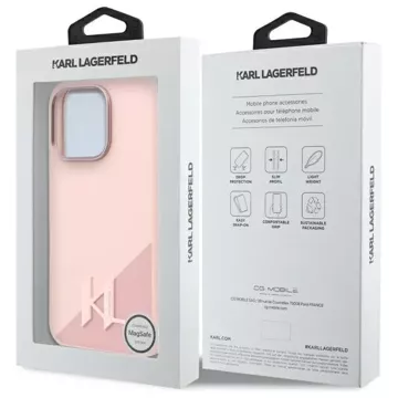 Etui Karl Lagerfeld do iPhone 16 Pro 6.3" Różowy Hardcase Silicone  MagSafe