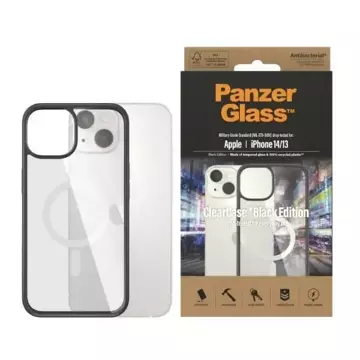 Etui PanzerGlass ClearCase MagSafe do iPhone 14/13 6,1" Antibacterial czarny/black 0413